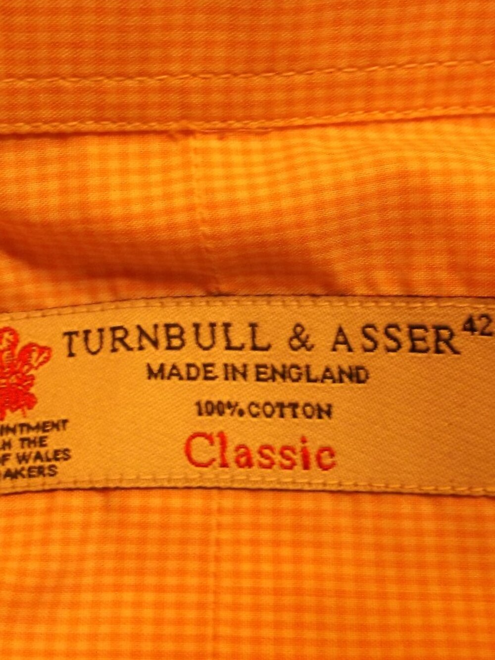 Turnbull & Asser Pink Herringbone Dress Shirt – Classic Fit, 16.5 / 42 - Picture 4 of 7